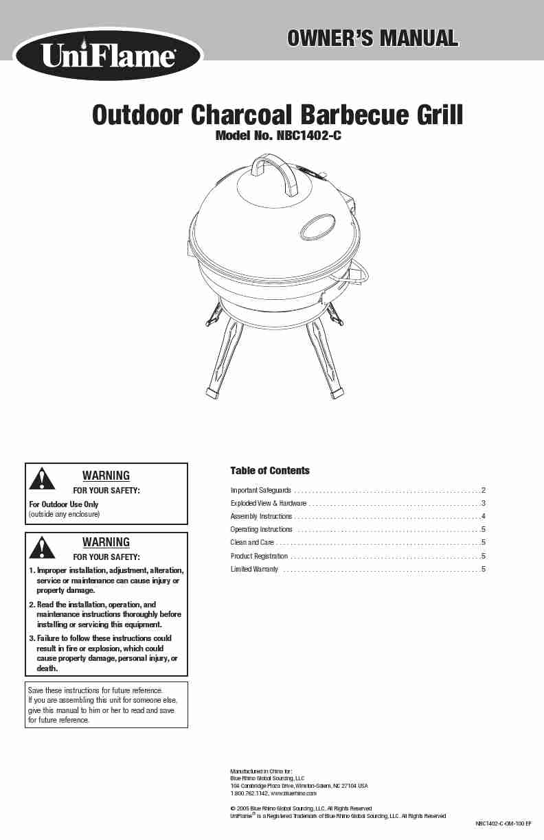 Blue Rhino Charcoal Grill NBC1402-C-page_pdf